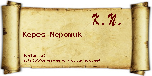 Kepes Nepomuk névjegykártya